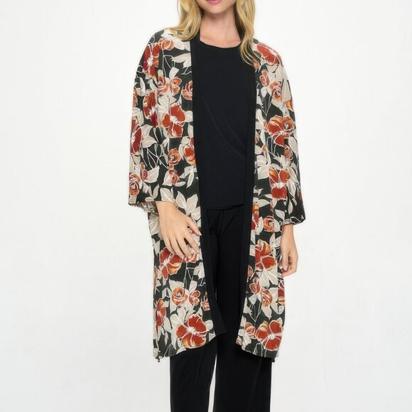 Hit Kimono Long Jacket W/pocket - Picture 4 of 5